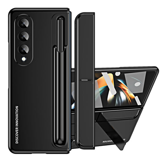 For Samsung Galaxy Z Fold4 2 in 1 Detachable PC Folding Phone Case with Holder & Pen Slot(Black) - Galaxy Z Fold4 5G Cases by PMC Jewellery | Online Shopping South Africa | PMC Jewellery