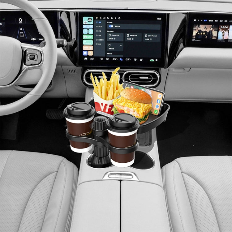 B05 Car Drink Water Cup Holder 360 Degree Rotating Dinner Plate(Black) - Car Drink Holders by PMC Jewellery | Online Shopping South Africa | PMC Jewellery | Buy Now Pay Later Mobicred