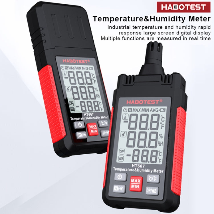 HABOTEST HT607 Portable Handheld Temperature Humidity Tester - Electronic Test by HABOTEST | Online Shopping South Africa | PMC Jewellery | Buy Now Pay Later Mobicred