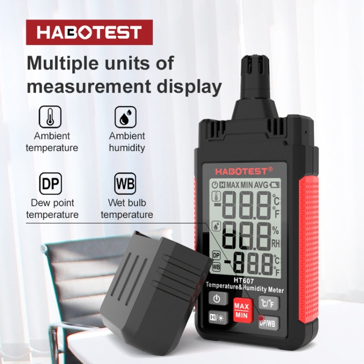 HABOTEST HT607 Portable Handheld Temperature Humidity Tester - Electronic Test by HABOTEST | Online Shopping South Africa | PMC Jewellery | Buy Now Pay Later Mobicred