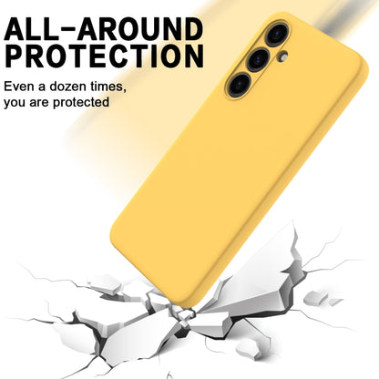 For Samsung Galaxy S24 5G Color Liquid Silicone Phone Case(Yellow) - Galaxy S24 5G Cases by PMC Jewellery | Online Shopping South Africa | PMC Jewellery