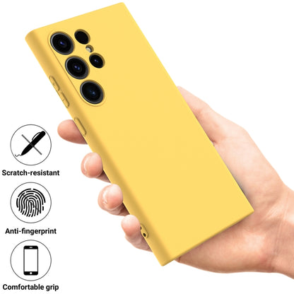 For Samsung Galaxy S24 Ultra 5G Color Liquid Silicone Phone Case(Yellow) - Galaxy S24 Ultra 5G Cases by PMC Jewellery | Online Shopping South Africa | PMC Jewellery