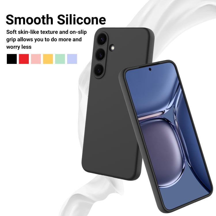 For Samsung Galaxy S25 5G Color Liquid Silicone Phone Case(Black) - Galaxy S25 5G Cases by PMC Jewellery | Online Shopping South Africa | PMC Jewellery | Buy Now Pay Later Mobicred