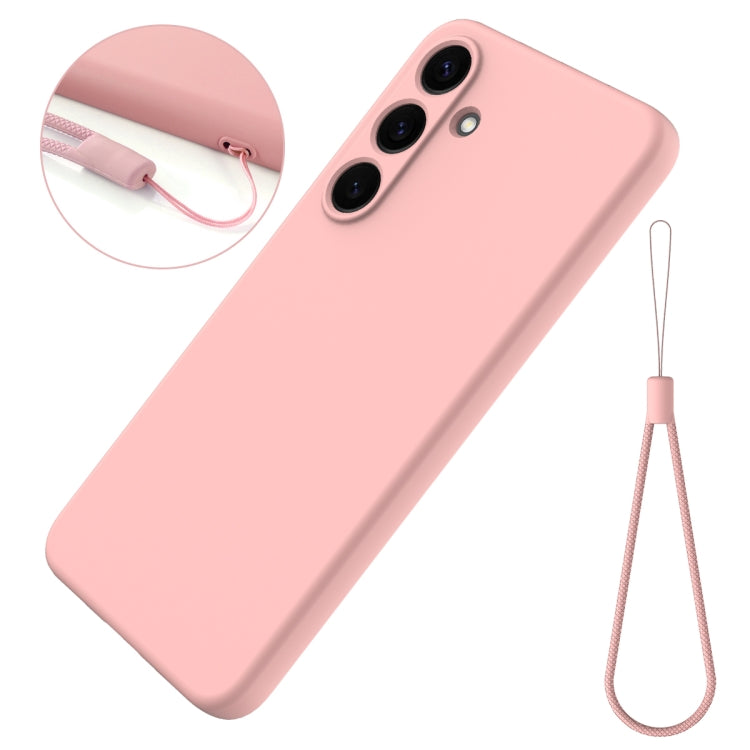 For Samsung Galaxy S25 5G Color Liquid Silicone Phone Case(Pink) - Galaxy S25 5G Cases by PMC Jewellery | Online Shopping South Africa | PMC Jewellery | Buy Now Pay Later Mobicred