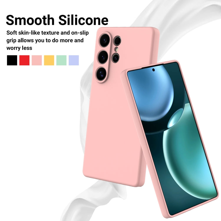 For Samsung Galaxy S25 Ultra Color Liquid Silicone Phone Case(Pink) - Galaxy S25 Ultra 5G Cases by PMC Jewellery | Online Shopping South Africa | PMC Jewellery | Buy Now Pay Later Mobicred