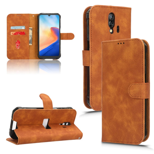 For Blackview BV7200 Skin Feel Magnetic Flip Leather Phone Case(Brown) - More Brand by PMC Jewellery | Online Shopping South Africa | PMC Jewellery | Buy Now Pay Later Mobicred