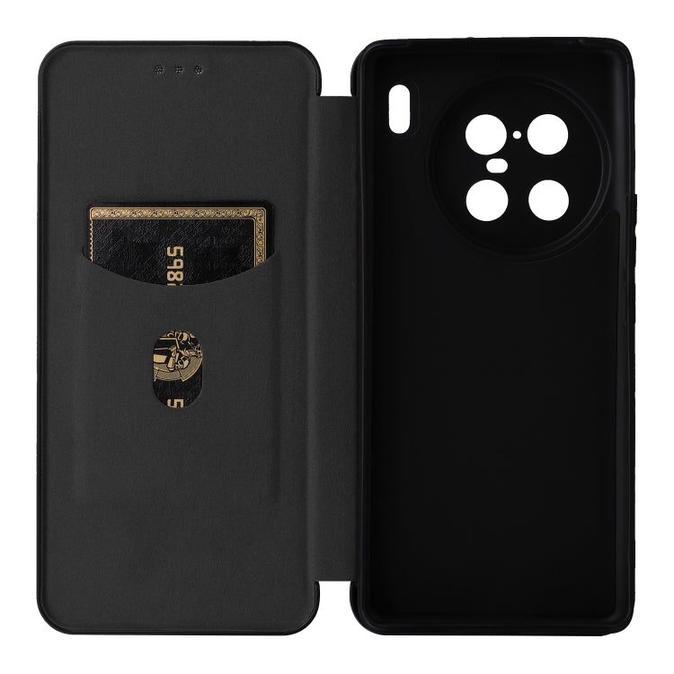 For vivo X90 Pro+ 5G Carbon Fiber Texture Flip Leather Phone Case(Black) - vivo Cases by PMC Jewellery | Online Shopping South Africa | PMC Jewellery