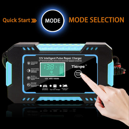 Motorcycle / Car Battery Smart Charger with LCD Creen, Plug Type:AU Plug(Blue) - Battery Charger by PMC Jewellery | Online Shopping South Africa | PMC Jewellery | Buy Now Pay Later Mobicred