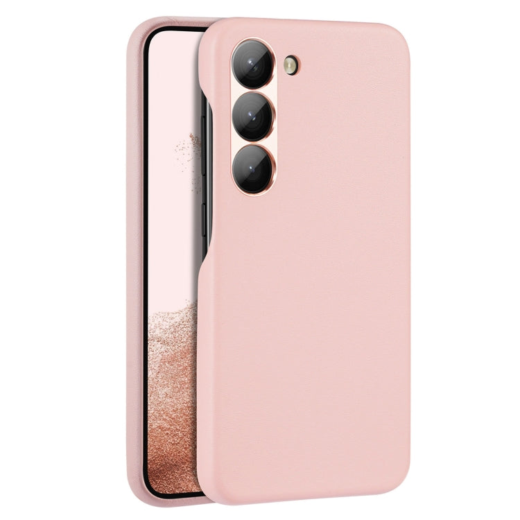 For Samsung Galaxy S23+ 5G DUX DUCIS Grit Series Leather Texture Phone Case(Pink) - Galaxy S23+ 5G Cases by DUX DUCIS | Online Shopping South Africa | PMC Jewellery | Buy Now Pay Later Mobicred