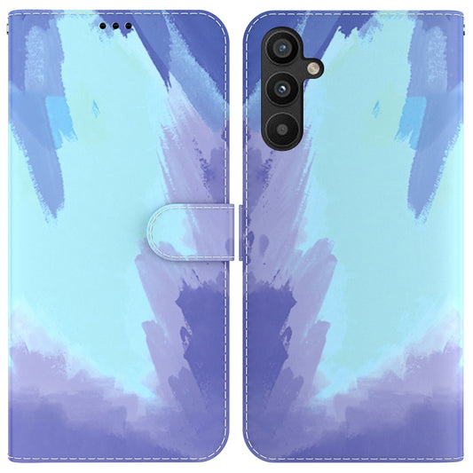 For Samsung Galaxy A34 5G Watercolor Pattern Flip Leather Phone Case(Winter Snow) - Galaxy Phone Cases by PMC Jewellery | Online Shopping South Africa | PMC Jewellery