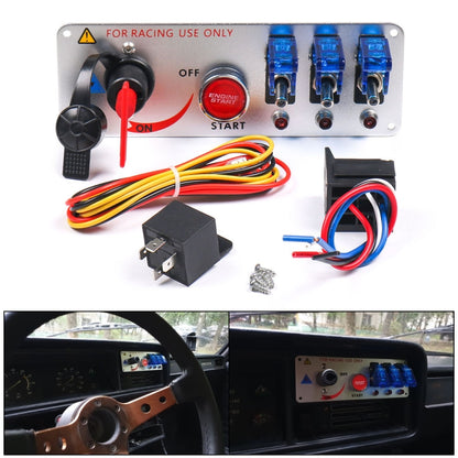 12V Racing Car LED Ignition Switch One Key Start Combination Panel - Car Switches by PMC Jewellery | Online Shopping South Africa | PMC Jewellery | Buy Now Pay Later Mobicred