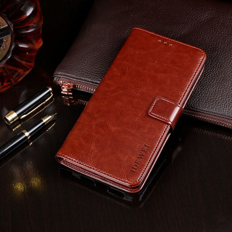 For Blackview BV6100 idewei Crazy Horse Texture Horizontal Flip Leather Case with Holder & Card Slots & Wallet(Brown) - More Brand by idewei | Online Shopping South Africa | PMC Jewellery | Buy Now Pay Later Mobicred