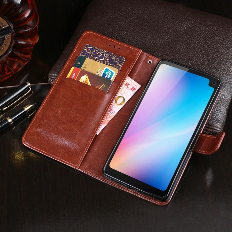 For Blackview BV6100 idewei Crazy Horse Texture Horizontal Flip Leather Case with Holder & Card Slots & Wallet(Brown) - More Brand by idewei | Online Shopping South Africa | PMC Jewellery | Buy Now Pay Later Mobicred