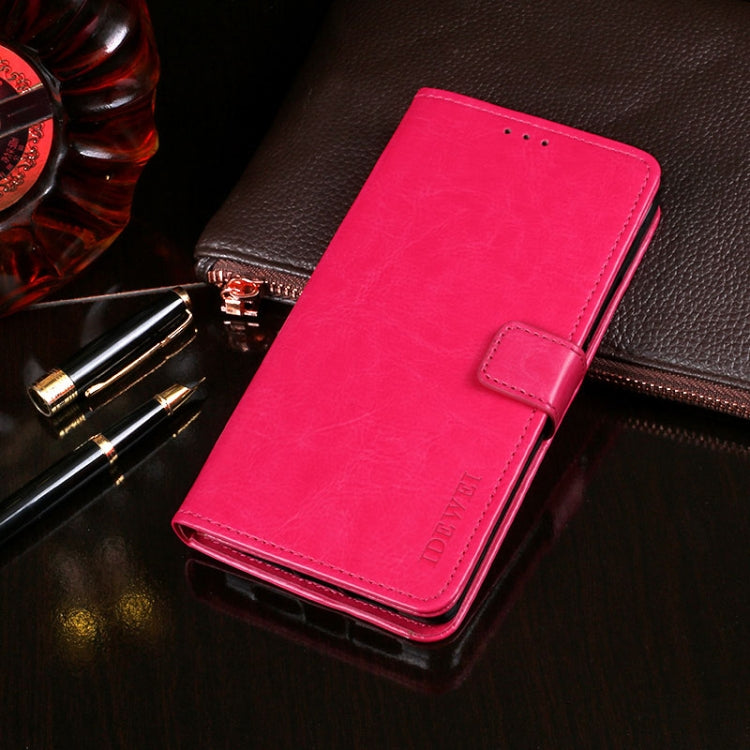 For Blackview BV6100 idewei Crazy Horse Texture Horizontal Flip Leather Case with Holder & Card Slots & Wallet(Rose Red) - More Brand by idewei | Online Shopping South Africa | PMC Jewellery | Buy Now Pay Later Mobicred