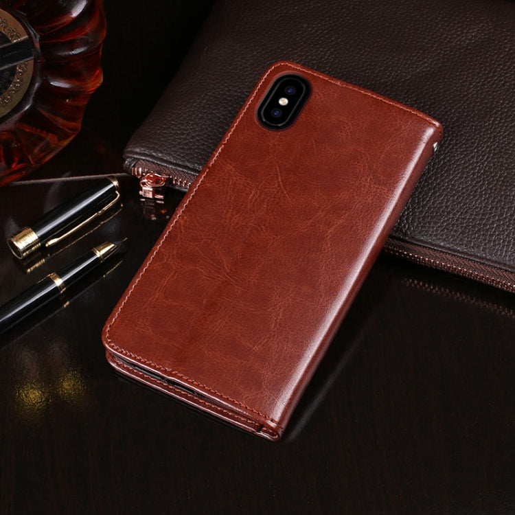 For Doogee X55 idewei  Crazy Horse Texture Horizontal Flip Leather Case with Holder & Card Slots & Wallet(Brown) - More Brand by idewei | Online Shopping South Africa | PMC Jewellery | Buy Now Pay Later Mobicred