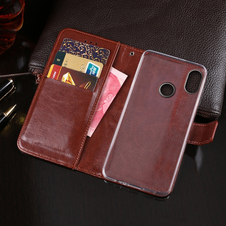 For Doogee X70 idewei  Crazy Horse Texture Horizontal Flip Leather Case with Holder & Card Slots & Wallet(Black) - More Brand by idewei | Online Shopping South Africa | PMC Jewellery | Buy Now Pay Later Mobicred