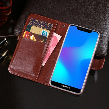 For Doogee X70 idewei  Crazy Horse Texture Horizontal Flip Leather Case with Holder & Card Slots & Wallet(Brown) - More Brand by idewei | Online Shopping South Africa | PMC Jewellery | Buy Now Pay Later Mobicred