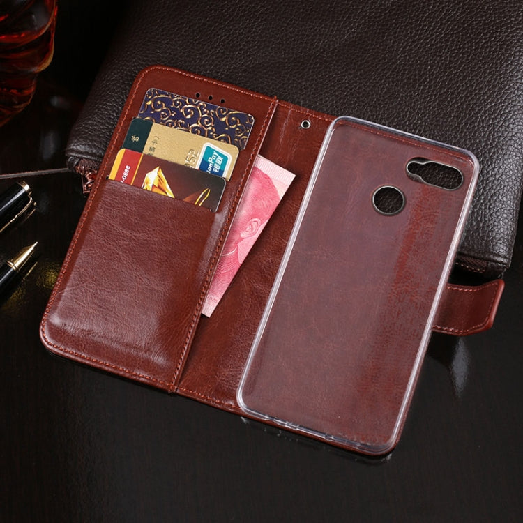 For Oukitel C11 Pro idewei  Crazy Horse Texture Horizontal Flip Leather Case with Holder & Card Slots & Wallet(Black) - More Brand by idewei | Online Shopping South Africa | PMC Jewellery | Buy Now Pay Later Mobicred