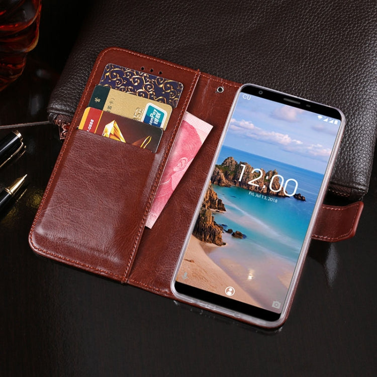 For Oukitel C11 Pro idewei  Crazy Horse Texture Horizontal Flip Leather Case with Holder & Card Slots & Wallet(Black) - More Brand by idewei | Online Shopping South Africa | PMC Jewellery | Buy Now Pay Later Mobicred