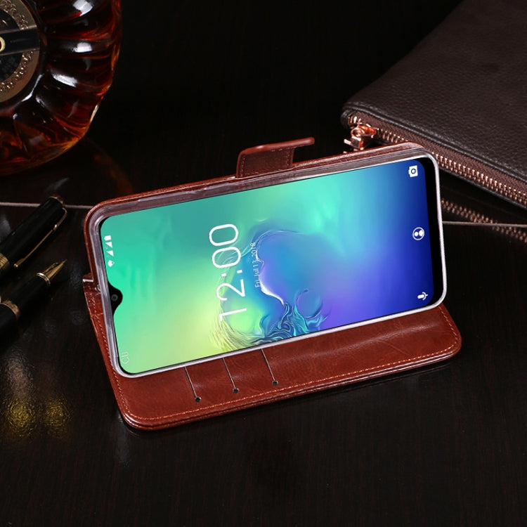 For Oukitel C15 Pro idewei  Crazy Horse Texture Horizontal Flip Leather Case with Holder & Card Slots & Wallet(Brown) - More Brand by idewei | Online Shopping South Africa | PMC Jewellery | Buy Now Pay Later Mobicred