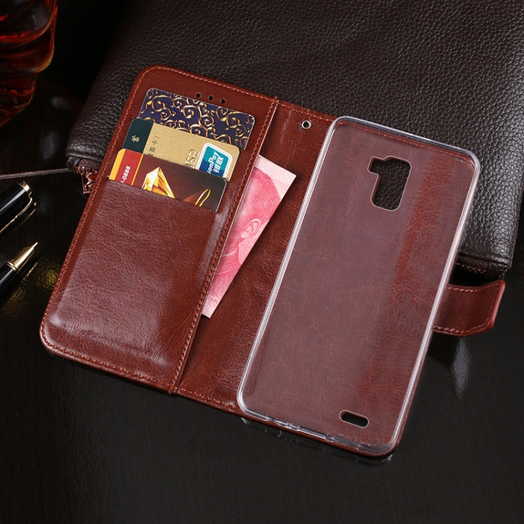 For Oukitel K5000 idewei  Crazy Horse Texture Horizontal Flip Leather Case with Holder & Card Slots & Wallet(Red) - More Brand by idewei | Online Shopping South Africa | PMC Jewellery | Buy Now Pay Later Mobicred