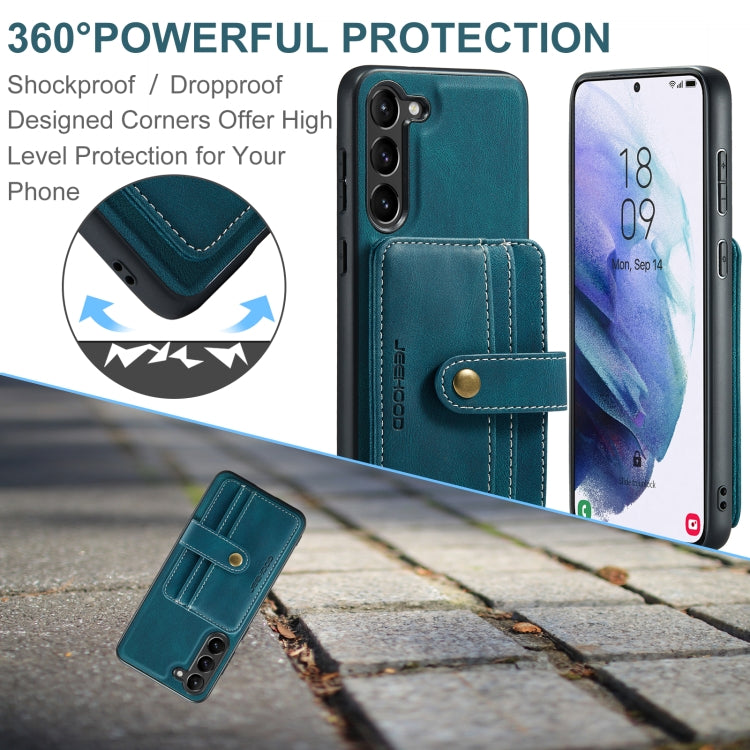 For Samsung Galaxy S24+ 5G JEEHOOD RFID Blocking Anti-Theft Magnetic Phone Case(Blue) - Galaxy S24+ 5G Cases by JEEHOOD | Online Shopping South Africa | PMC Jewellery | Buy Now Pay Later Mobicred