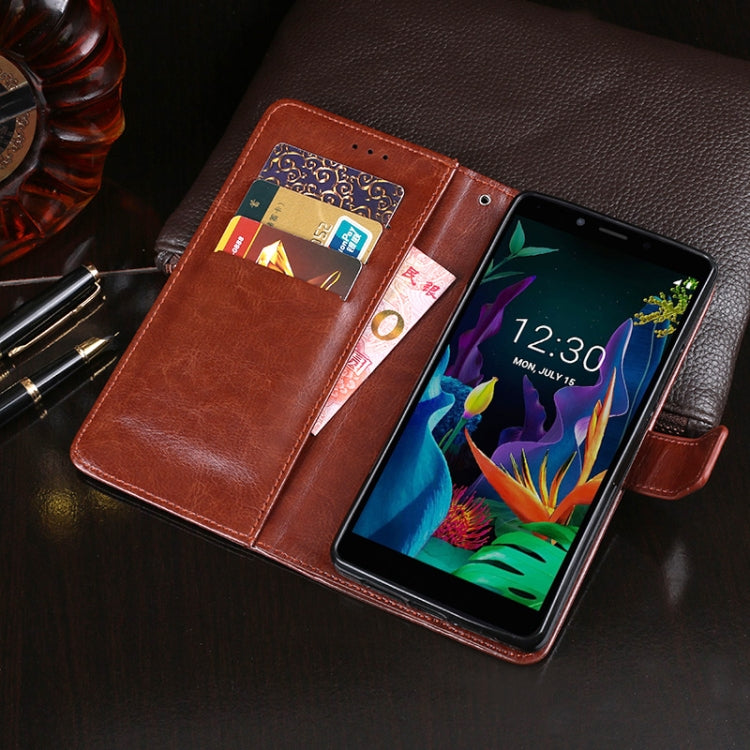 For LG K20 (2019) idewei Crazy Horse Texture Horizontal Flip Leather Case with Holder & Card Slots & Wallet(Dark Blue) - LG by idewei | Online Shopping South Africa | PMC Jewellery | Buy Now Pay Later Mobicred