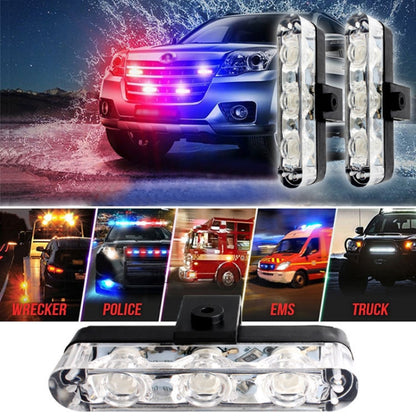 4 in 1 Car 12LEDs Grille Flash Lights Warning Lights with Wireless Remote Control, Color:White - Warning Lights by PMC Jewellery | Online Shopping South Africa | PMC Jewellery | Buy Now Pay Later Mobicred