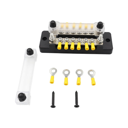 CP-3024 150A 12-48V RV Yacht Double-row 6-way Busbar with 16pcs Terminals(Black) - Booster Cable & Clip by PMC Jewellery | Online Shopping South Africa | PMC Jewellery | Buy Now Pay Later Mobicred