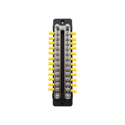 CP-3025 150A 12-48V RV Yacht Double-row 12-way Busbar with 28pcs Terminals(Black) - Booster Cable & Clip by PMC Jewellery | Online Shopping South Africa | PMC Jewellery | Buy Now Pay Later Mobicred