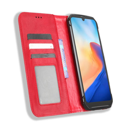 For Blackview BV7200 Magnetic Buckle Retro Texture Leather Phone Case(Red) - More Brand by PMC Jewellery | Online Shopping South Africa | PMC Jewellery | Buy Now Pay Later Mobicred