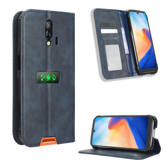 For Blackview BV7200 Magnetic Buckle Retro Texture Leather Phone Case(Blue) - More Brand by PMC Jewellery | Online Shopping South Africa | PMC Jewellery | Buy Now Pay Later Mobicred