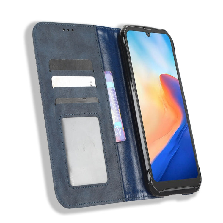 For Blackview BV7200 Magnetic Buckle Retro Texture Leather Phone Case(Blue) - More Brand by PMC Jewellery | Online Shopping South Africa | PMC Jewellery | Buy Now Pay Later Mobicred