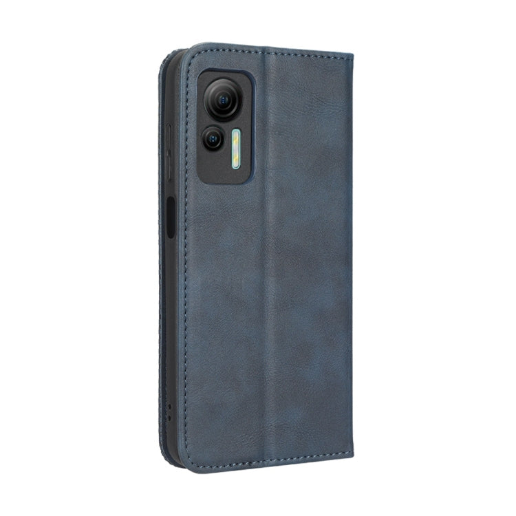 For Ulefone Note 14 Magnetic Buckle Retro Texture Leather Phone Case(Blue) - Ulefone Cases by PMC Jewellery | Online Shopping South Africa | PMC Jewellery | Buy Now Pay Later Mobicred