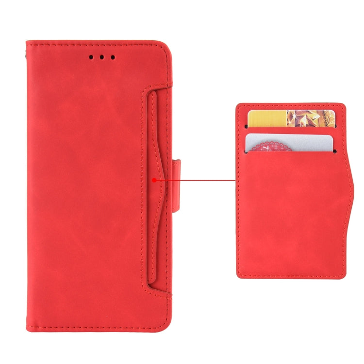 For Blackview A52 Skin Feel Calf Texture Card Slots Leather Phone Case(Red) - More Brand by PMC Jewellery | Online Shopping South Africa | PMC Jewellery | Buy Now Pay Later Mobicred