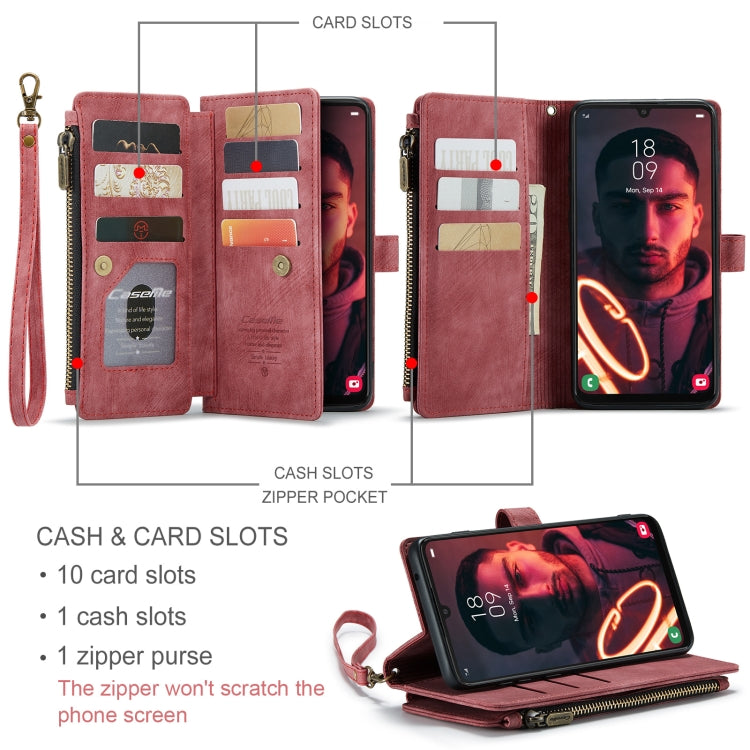 For Samsung Galaxy A34 5G CaseMe C30 Multifunctional Leather Phone Case(Red) - Galaxy Phone Cases by CaseMe | Online Shopping South Africa | PMC Jewellery | Buy Now Pay Later Mobicred