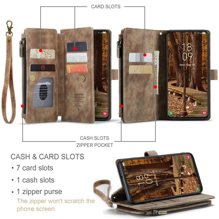 For Samsung Galaxy S23 5G CaseMe C30 Multifunctional Leather Phone Case(Brown) - Galaxy S23 5G Cases by CaseMe | Online Shopping South Africa | PMC Jewellery | Buy Now Pay Later Mobicred