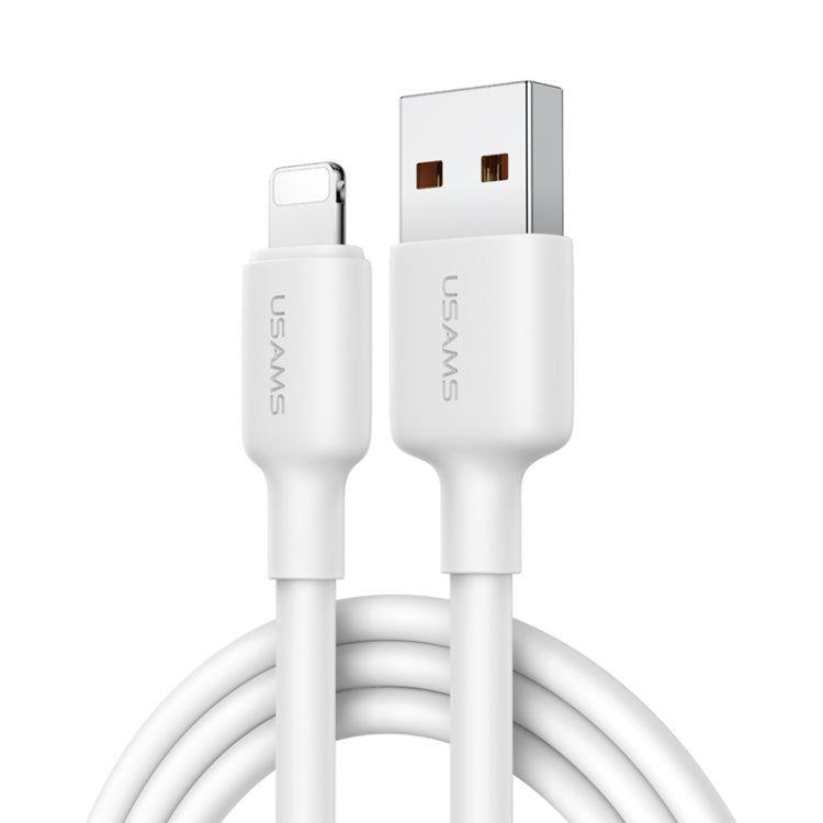 USAMS US-SJ604 U84 2.4A USB to 8 Pin Charging Data Cable, Cable Length:1m(White) - Normal Style Cable by USAMS | Online Shopping South Africa | PMC Jewellery | Buy Now Pay Later Mobicred