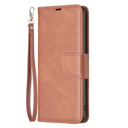 For Xiaomi Redmi A3 Lambskin Texture Pure Color Flip Leather Phone Case(Brown) - Xiaomi Cases by PMC Jewellery | Online Shopping South Africa | PMC Jewellery | Buy Now Pay Later Mobicred