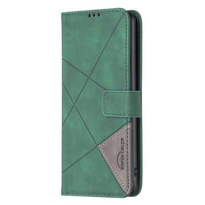 For Xiaomi Redmi K70 / K70 Pro Magnetic Buckle Rhombus Texture Leather Phone Case(Green) - K70 Pro Cases by PMC Jewellery | Online Shopping South Africa | PMC Jewellery | Buy Now Pay Later Mobicred