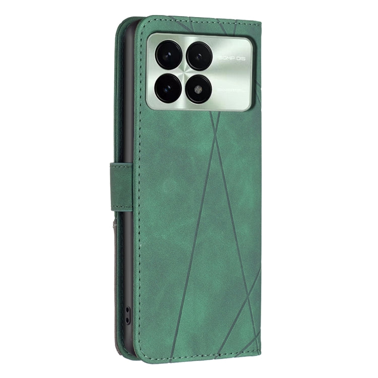 For Xiaomi Redmi K70 / K70 Pro Magnetic Buckle Rhombus Texture Leather Phone Case(Green) - K70 Pro Cases by PMC Jewellery | Online Shopping South Africa | PMC Jewellery | Buy Now Pay Later Mobicred