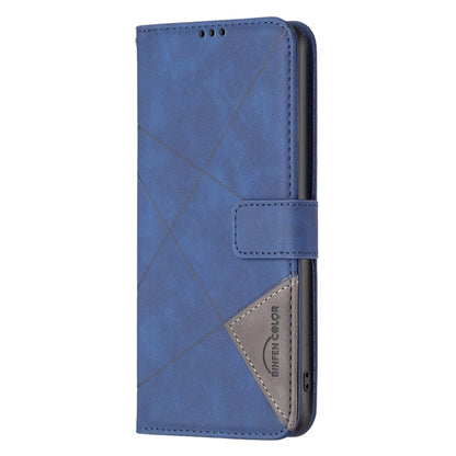 For Xiaomi Redmi K70 / K70 Pro Magnetic Buckle Rhombus Texture Leather Phone Case(Blue) - K70 Pro Cases by PMC Jewellery | Online Shopping South Africa | PMC Jewellery | Buy Now Pay Later Mobicred