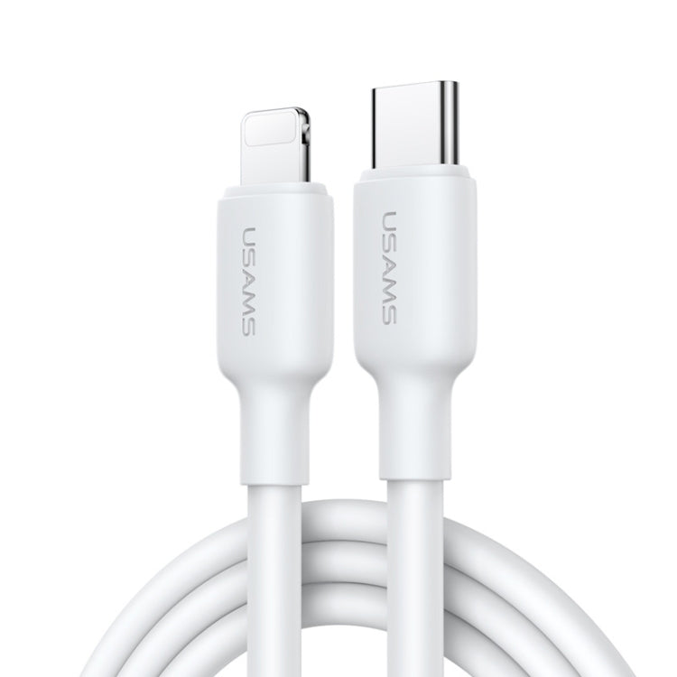 USAMS US-SJ612 U84 PD20W USB-C / Type-C to 8 Pin Charging Data Cable, Cable Length:3m(White) - 2 in 1 Cable by USAMS | Online Shopping South Africa | PMC Jewellery | Buy Now Pay Later Mobicred