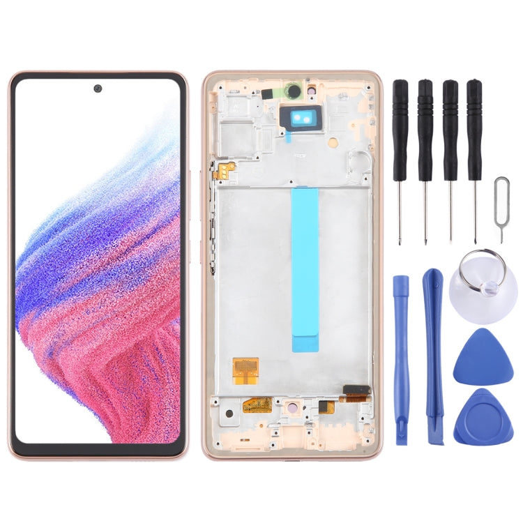 For Samsung Galaxy A53 5G SM-A536 6.48 inch OLED LCD Screen Digitizer Full Assembly with Frame (Gold) - LCD Screen by PMC Jewellery | Online Shopping South Africa | PMC Jewellery | Buy Now Pay Later Mobicred