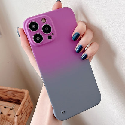 For iPhone 13 Pro Max Frameless Skin Feel Gradient Phone Case(Dark Purple + Grey) - iPhone 13 Pro Max Cases by PMC Jewellery | Online Shopping South Africa | PMC Jewellery | Buy Now Pay Later Mobicred