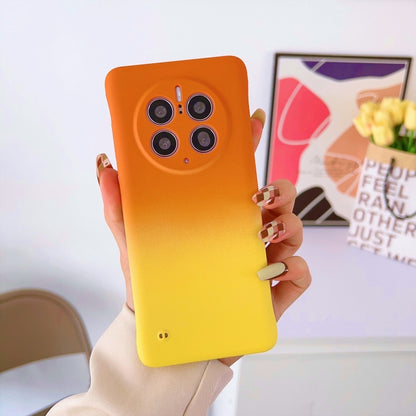 For Huawei P50 Pro Frameless Skin Feel Gradient Phone Case(Orange Yellow) - Huawei Cases by PMC Jewellery | Online Shopping South Africa | PMC Jewellery | Buy Now Pay Later Mobicred