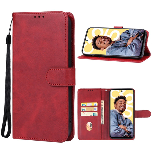 For Realme C55 Leather Phone Case(Red) - Realme Cases by PMC Jewellery | Online Shopping South Africa | PMC Jewellery | Buy Now Pay Later Mobicred