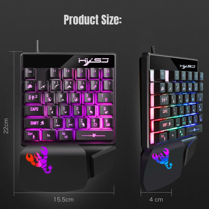 HXSJ V400 35 Keys One-Hand RGB Backlit Wired Gaming Keyboard - Wired Keyboard by HXSJ | Online Shopping South Africa | PMC Jewellery