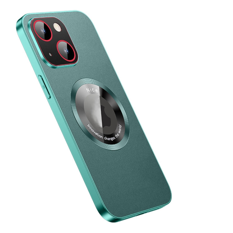 For iPhone 14 Pro Max R-JUST RH05 Magnetic Leather Metal Phone Case(Green) - iPhone 14 Pro Max Cases by R-JUST | Online Shopping South Africa | PMC Jewellery