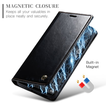 For Xiaomi Redmi Note 12 5G / Poco X5 CaseMe 003 Crazy Horse Texture Leather Phone Case(Black) - Xiaomi Cases by CaseMe | Online Shopping South Africa | PMC Jewellery | Buy Now Pay Later Mobicred